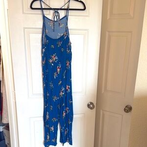 Blue Floral Jumpsuit